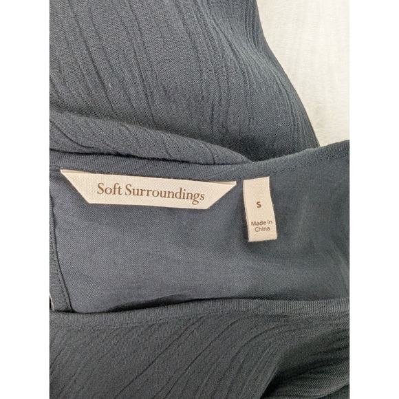 Soft Surroundings Destin Dress Size Small Gauzy Cold Shoulder Vacation Cruise - Picture 4 of 9